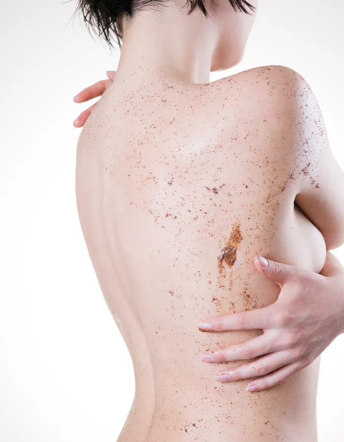 dos femme avec peeling