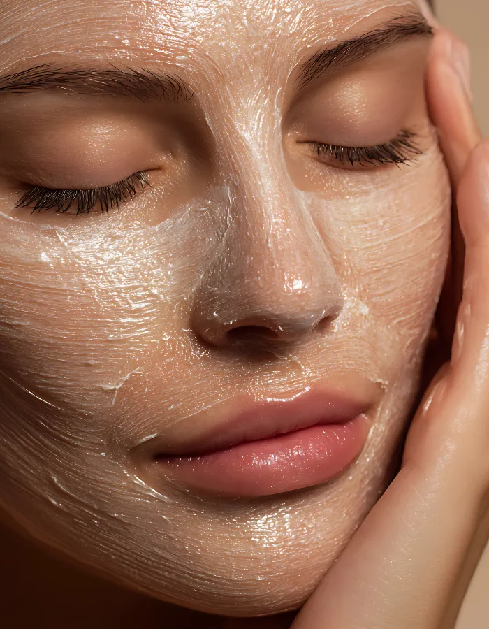 korean visage femme avec soin